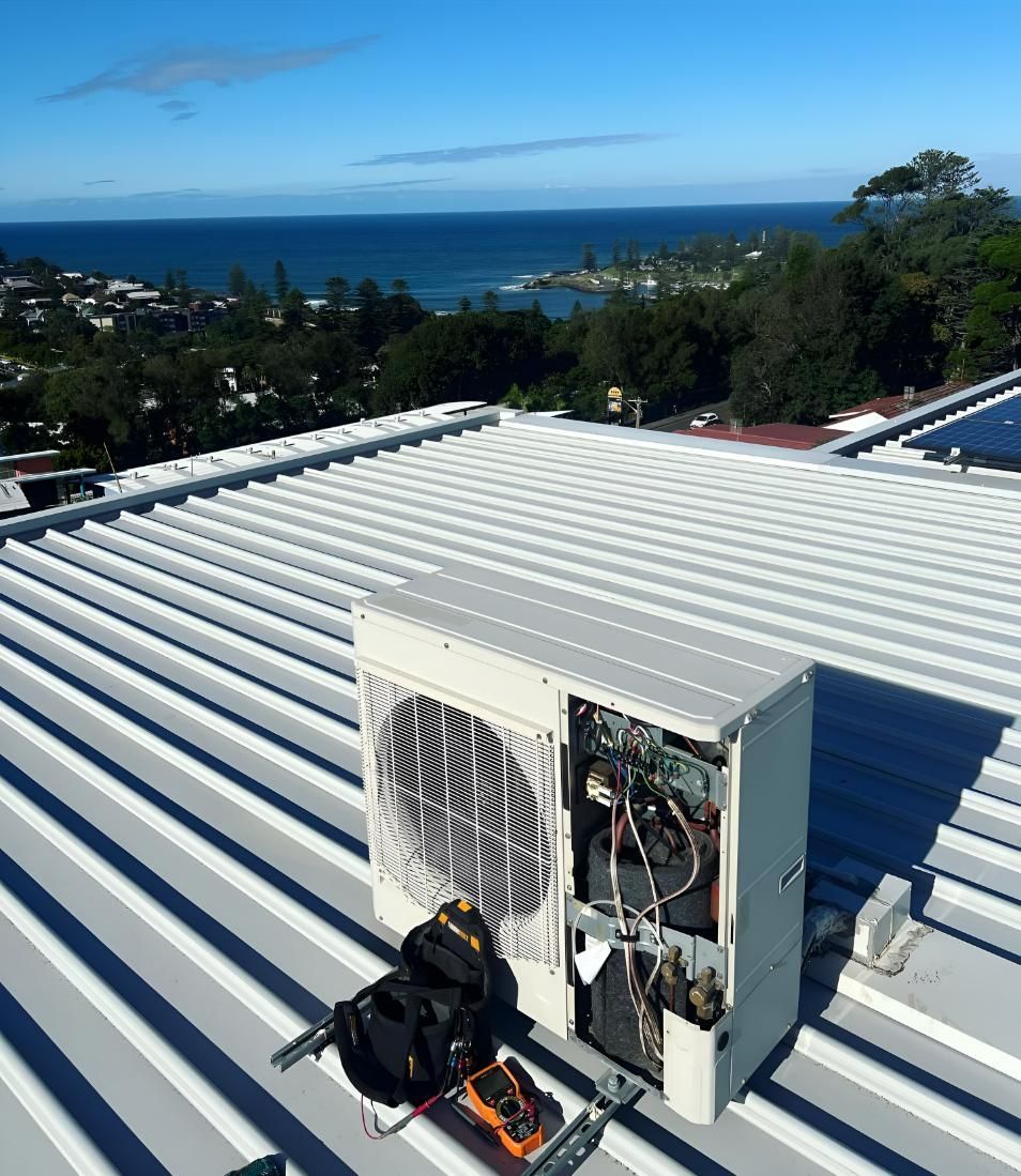 Air Conditioner is Sitting on Top — Kiama Air Conditioning in Albion Park Rail, NSW