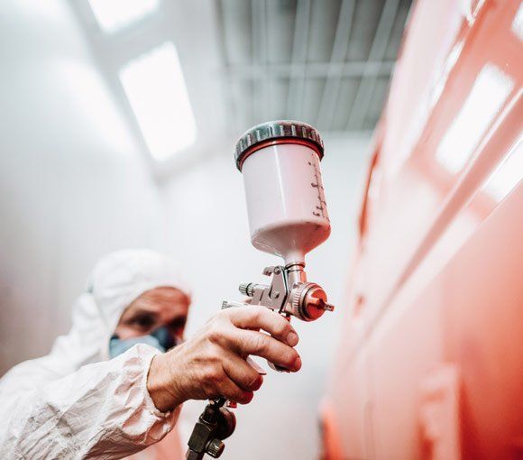 Close Up of Paint Spray Gun — Powder coating service in Muswellbrook, NSW