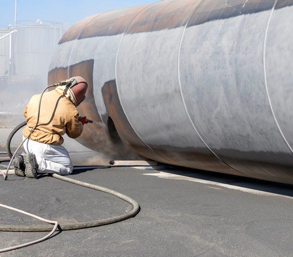 Abrasive Blasting with Grit — Powder coating service in Scone, NSW