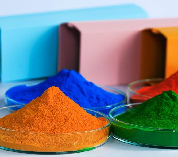 Pile of Powder Coating on Glass Plate — Powder coating service in Gosford, NSW