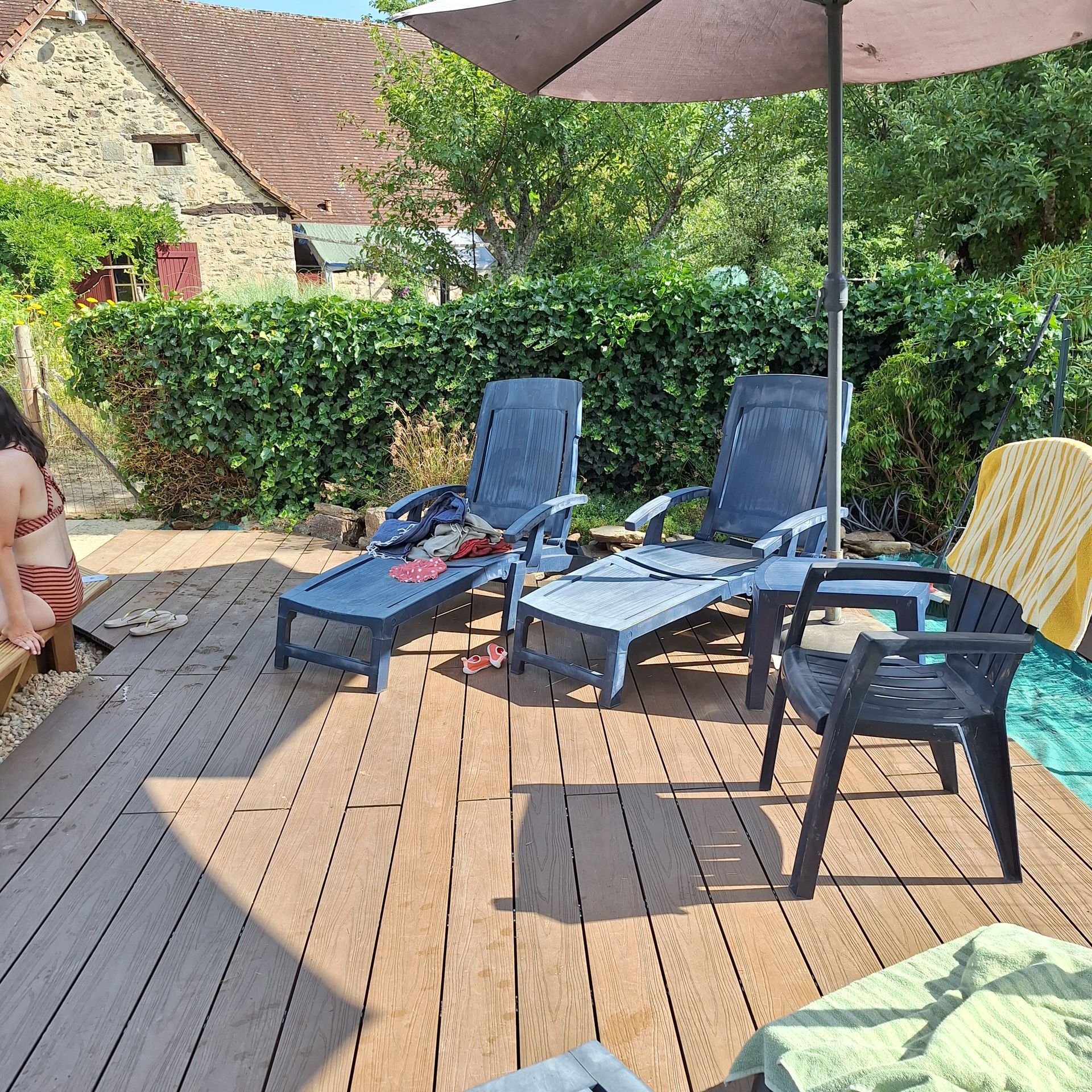 om heerlijk te relaxen en te zonnebaden 
