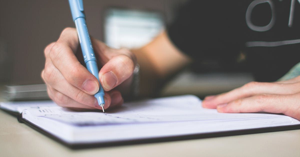 picture of person writing