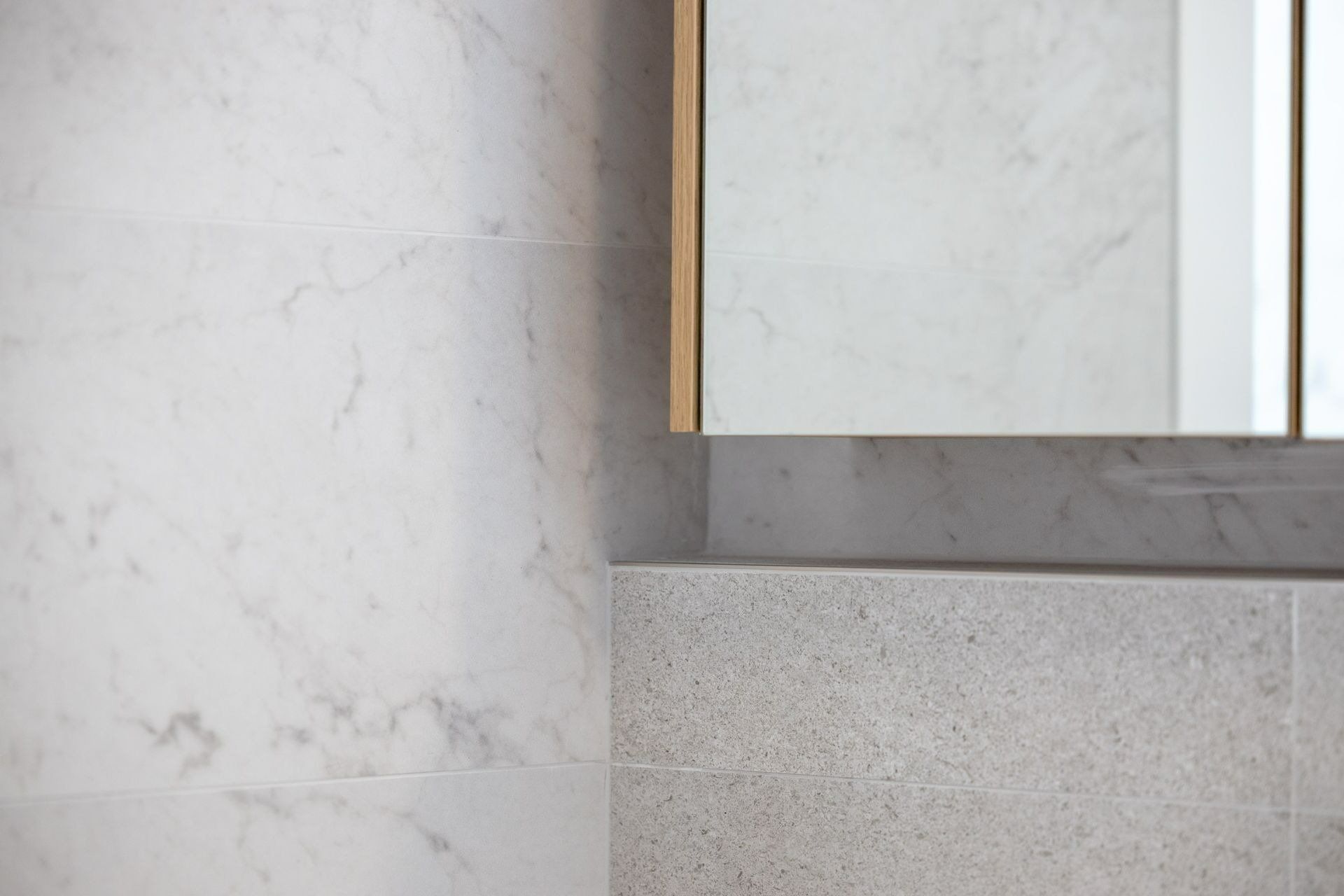 A Bathroom with A Sink and A Mirror on The Wall — Blue Horizon Projects in Blue Bay, NSW