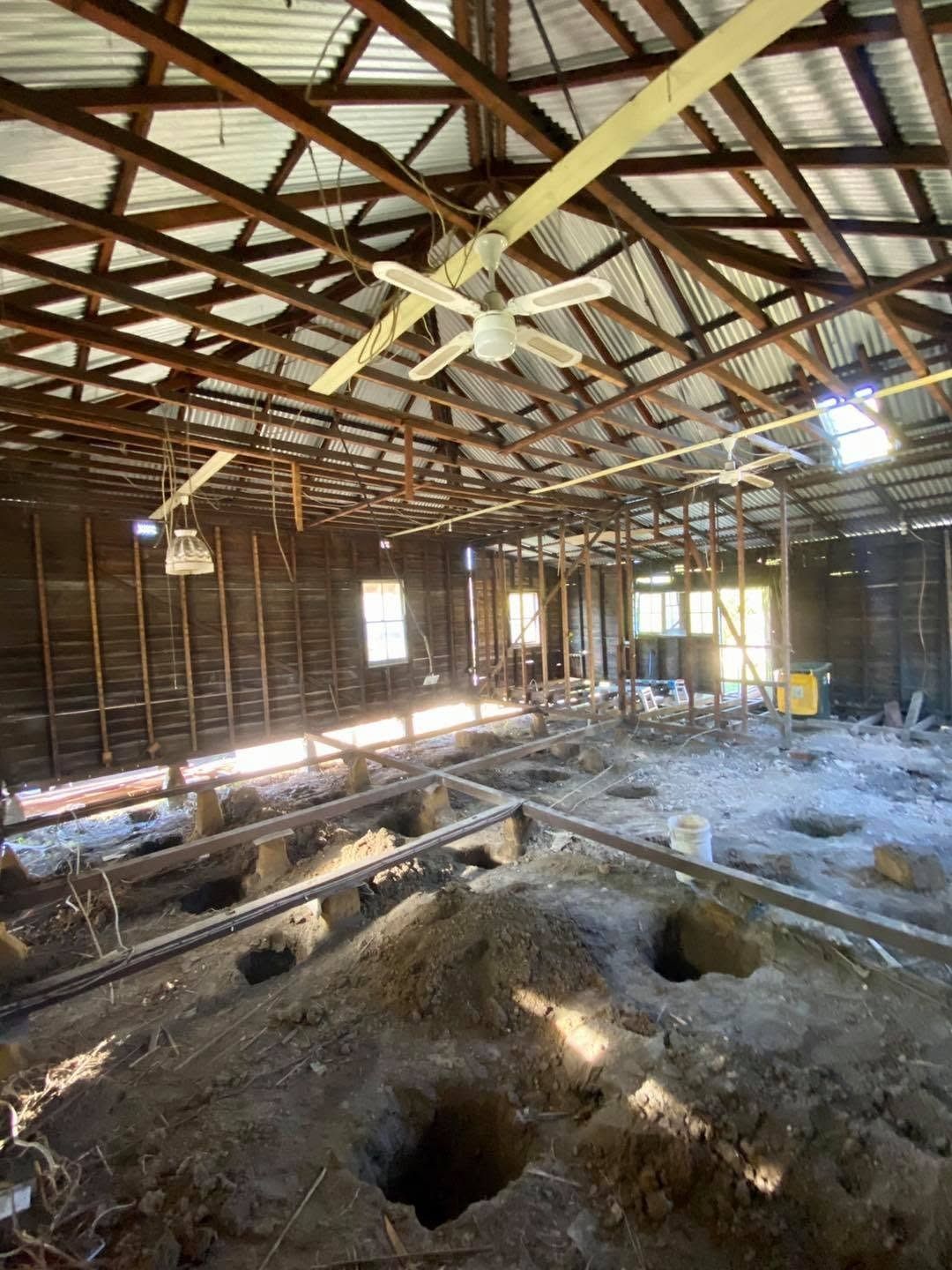 Wooden Building Under Renovation on the Central Coast