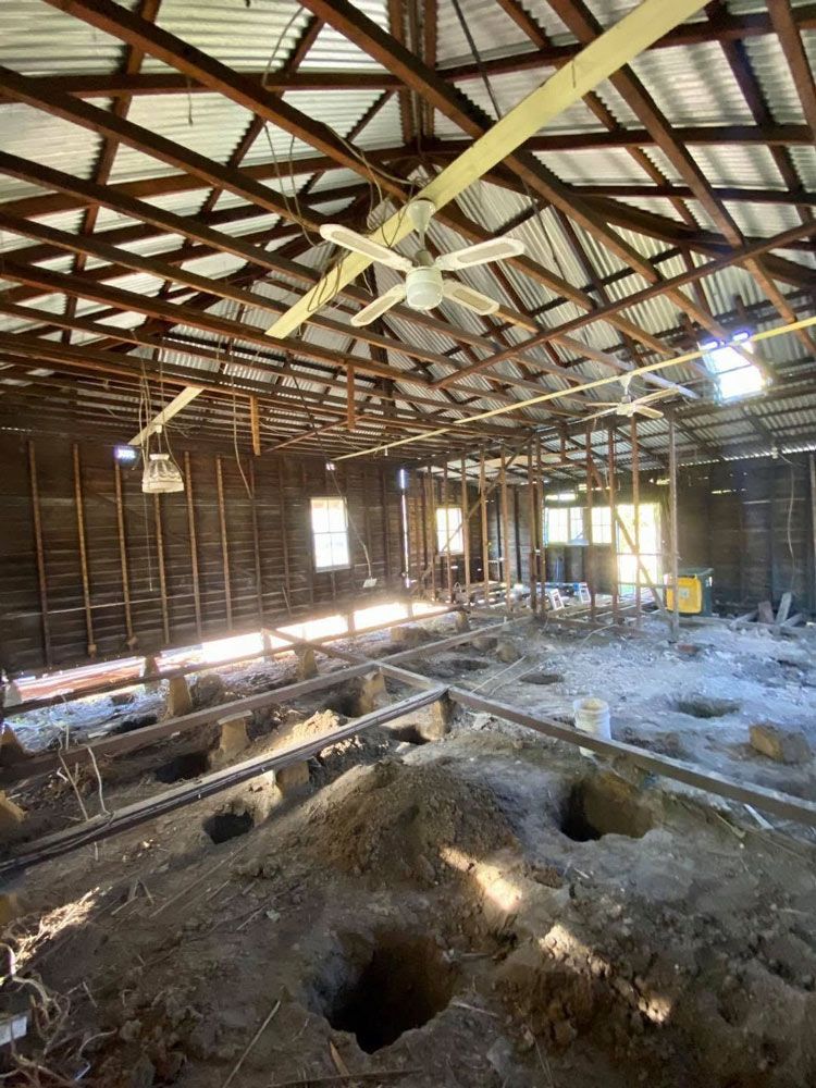 Wooden Building Under Renovation on the Central Coast