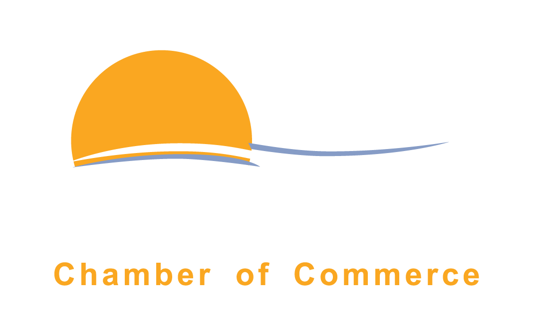 The Fulton County Chamber of Commerce logo, featuring an orange sun above a blue wavy line and dark blue text.