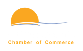 The Fulton County Chamber of Commerce logo, featuring an orange sun above a blue wavy line and dark blue text.