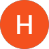Orange circle with white letter