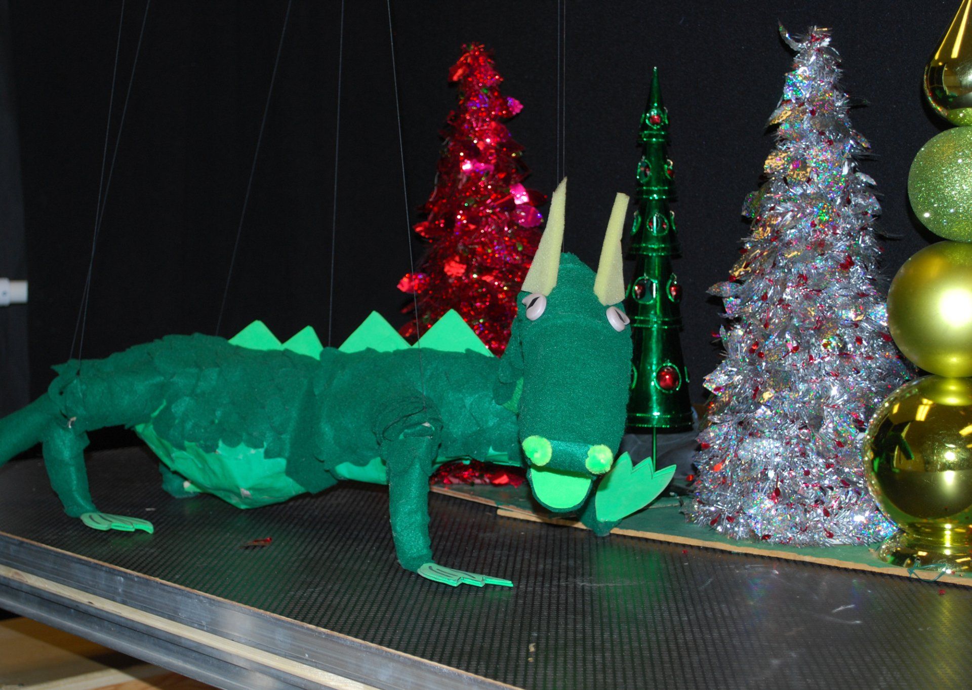 Dragon marionette in enchanted forest
