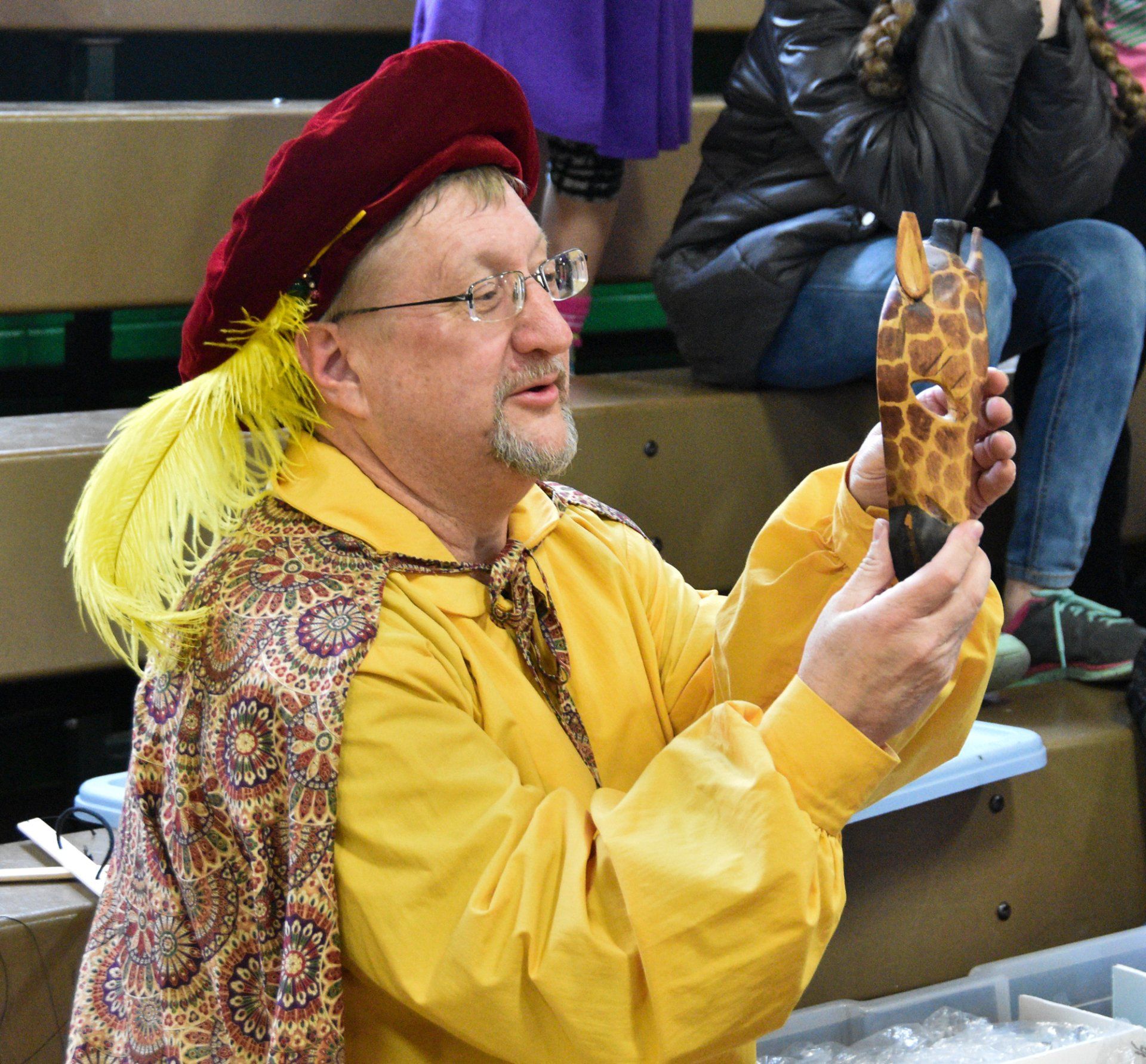 Mr. Dave at a puppet workshop