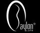 Logo del caffè Baylon in bianco su sfondo nero.
