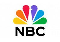 NBC peacock logo with multicolored fan above black NBC text