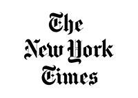 The New York Times logo in black Gothic lettering on a white background