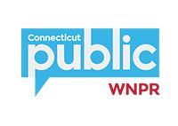 Connecticut Public and WNPR logo in blue and red text