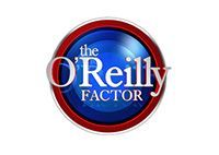 The O’Reilly Factor logo in blue and red circular design