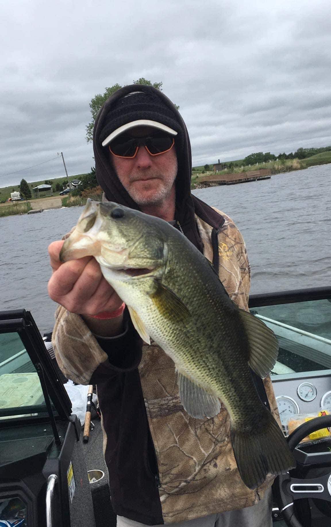 Large mouth bass fishing