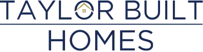 Taylor Built Homes logo with a house icon in the letter "O."