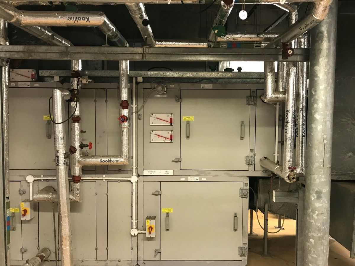 Commercial boiler plant room installation