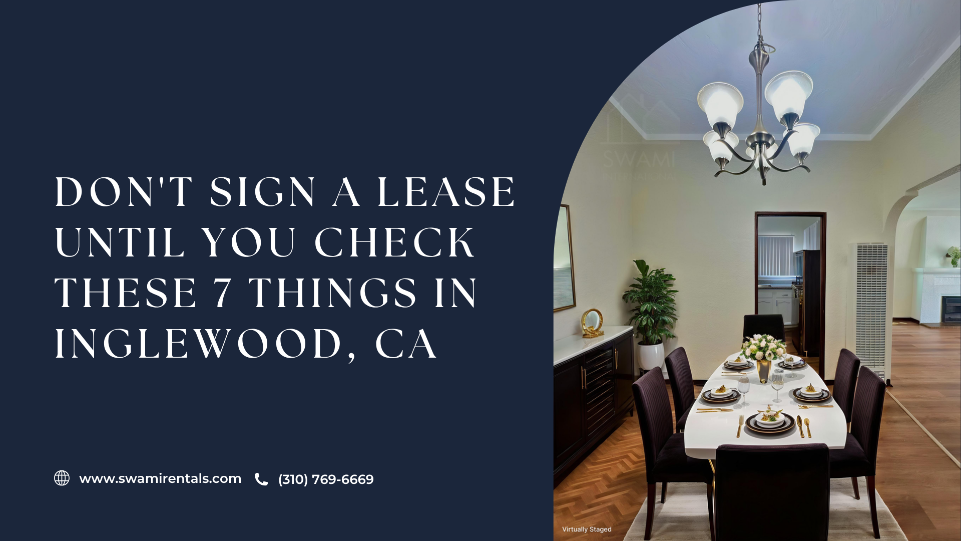 Prospective renter touring an apartment in Inglewood CA before signing a lease