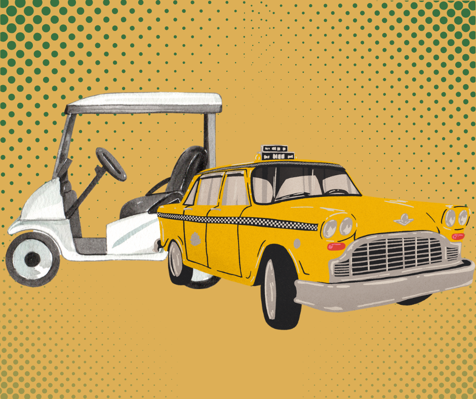 Taxi to Town at CanGOLF