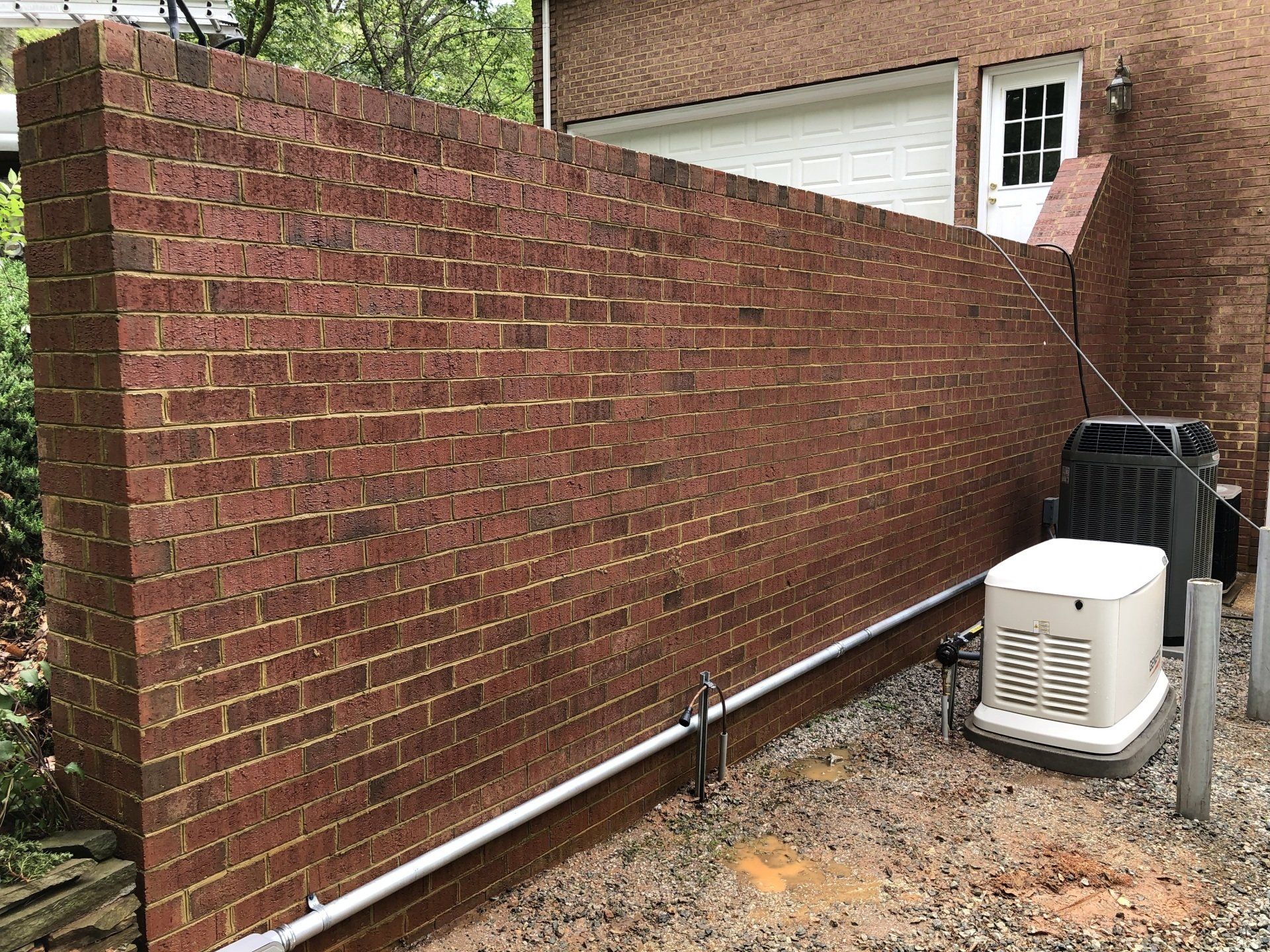 cleaned new look concrete wall