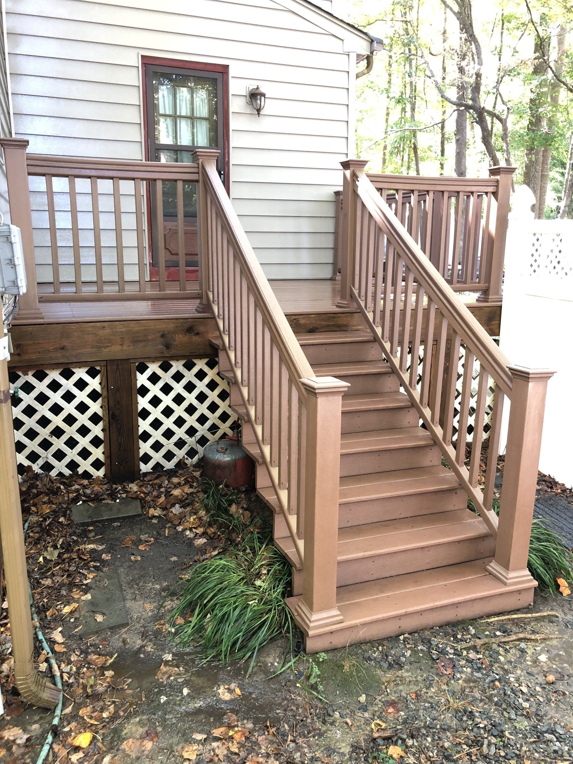 cleaned new look old small balcony, stairs and trashes