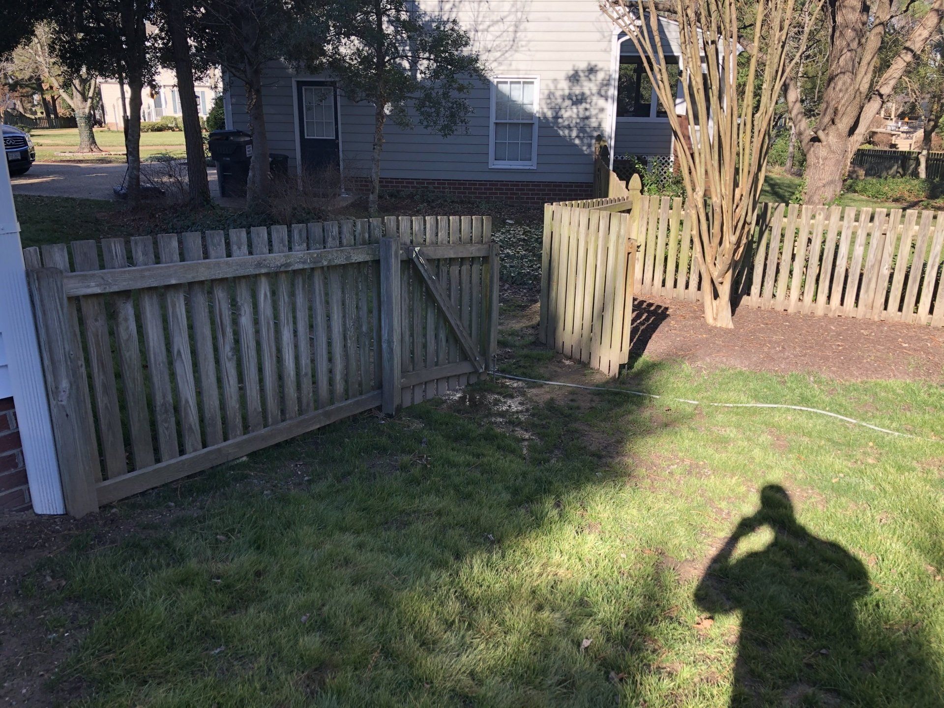 dirty old wood fences