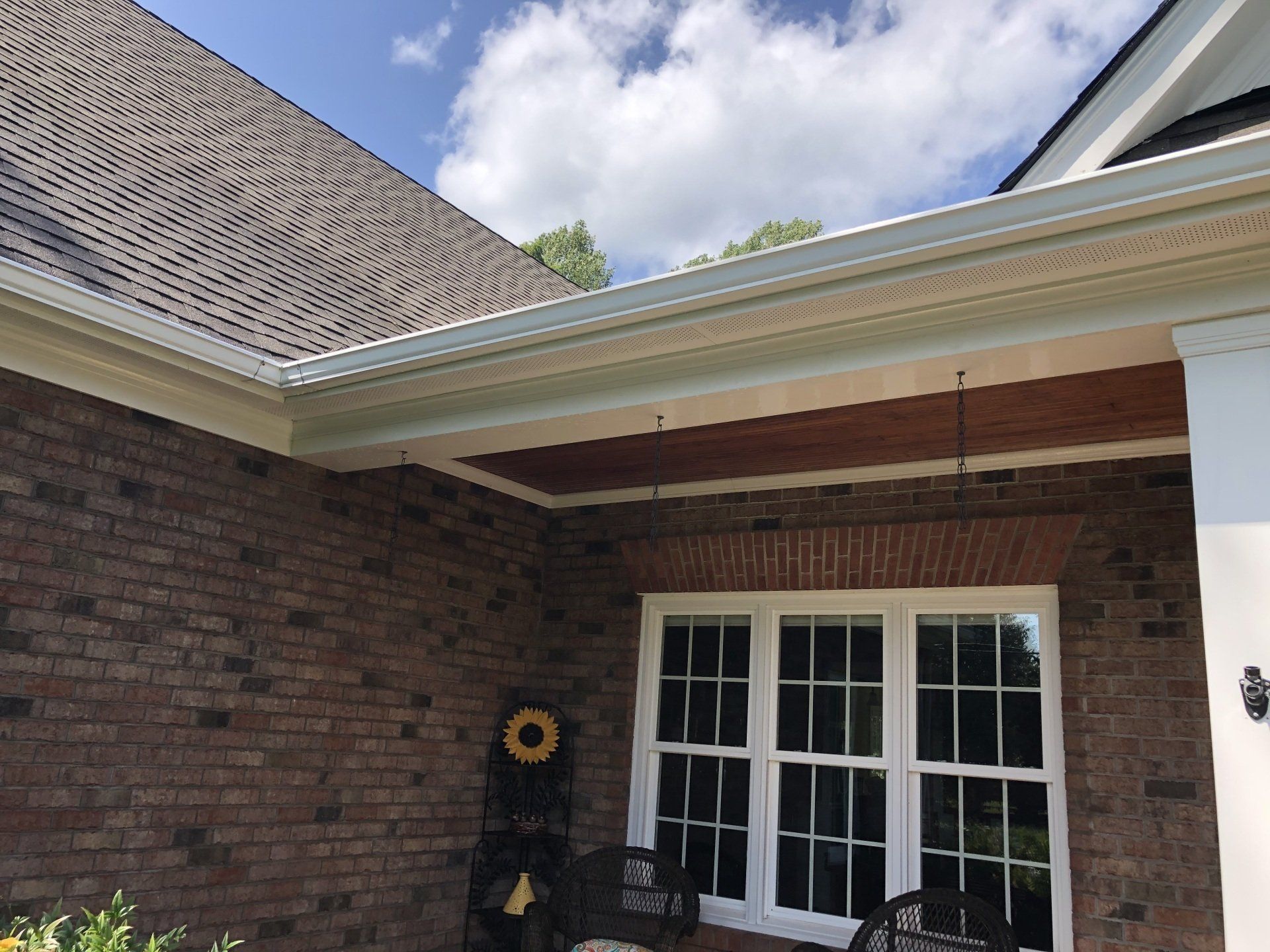 Gutter After Removing The Leaves — Henrico, VA — Central Virginia Power Washing