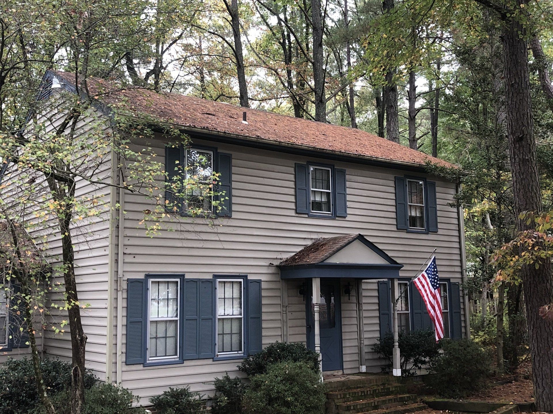 Before Roof Cleaning — Kents Store, VA —  Central Virginia Power Washing