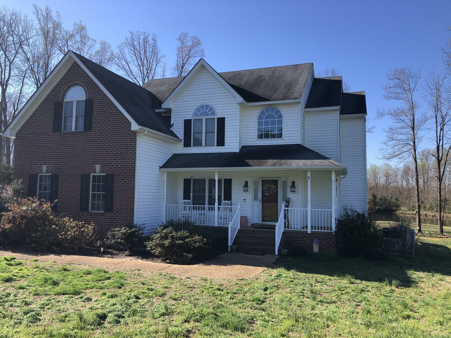Before Roof Cleaning — Kents Store, VA —  Central Virginia Power Washing