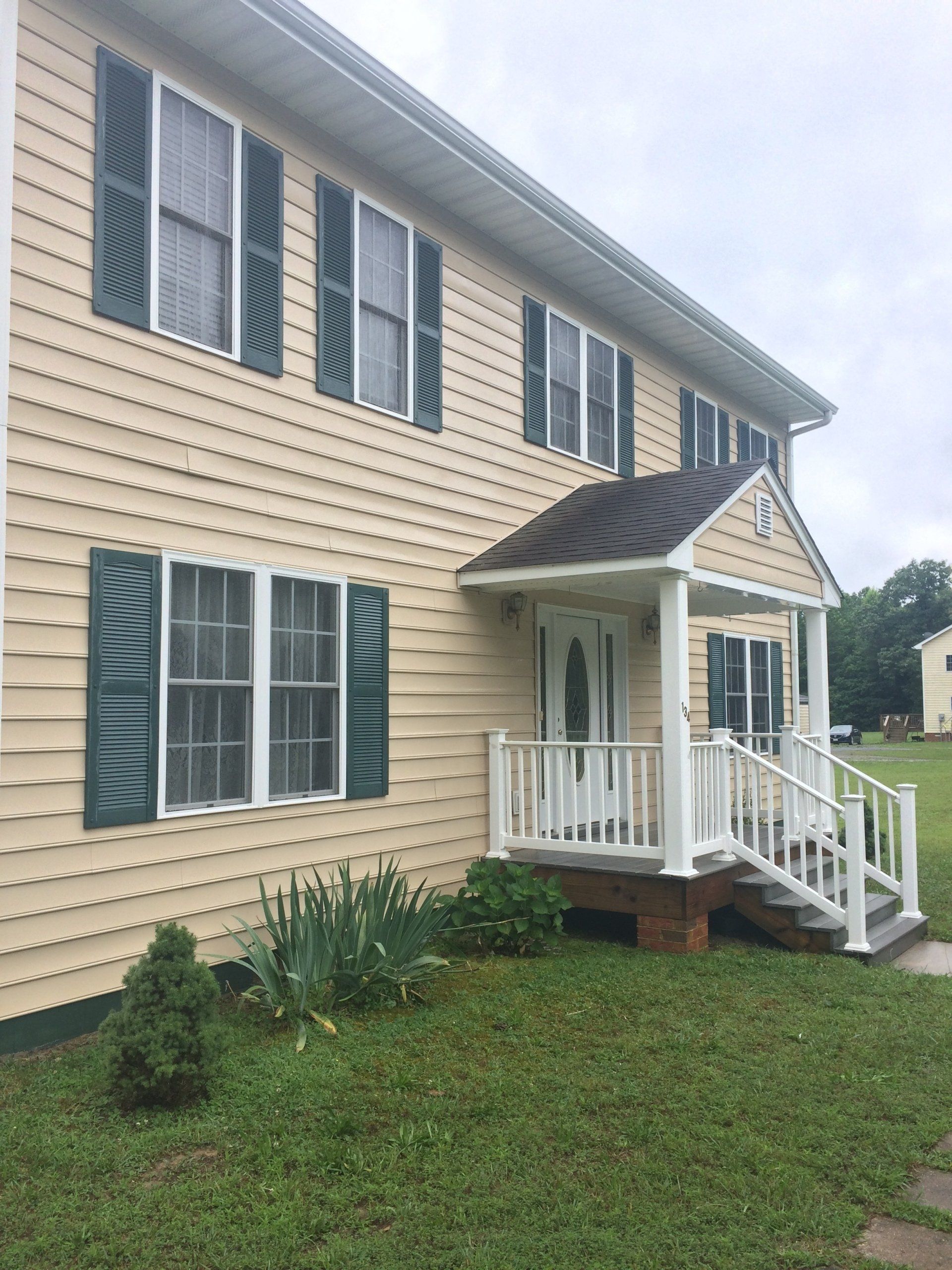 cleaned sand color exterior  house