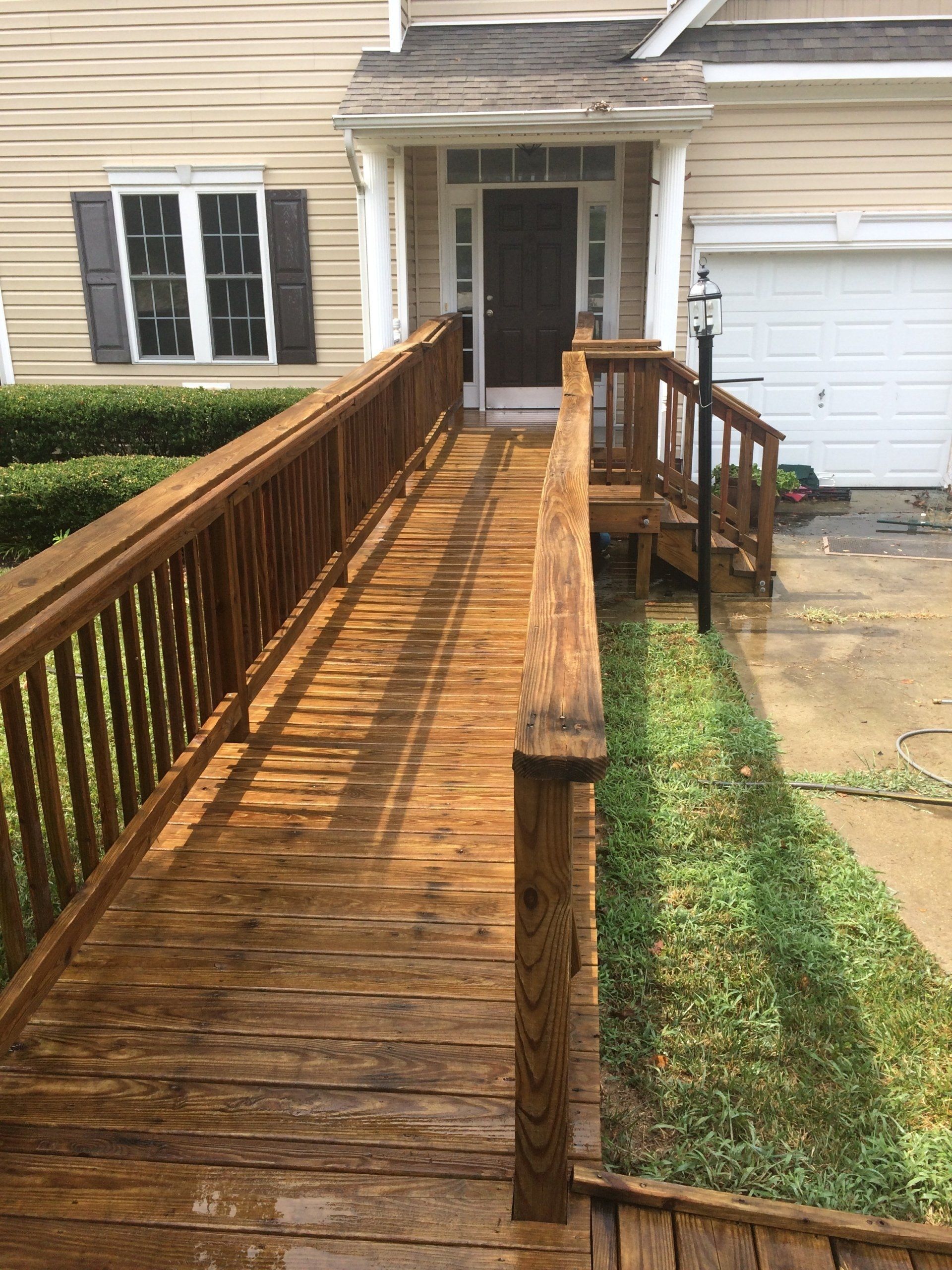 cleaned new look old bridge outside the house