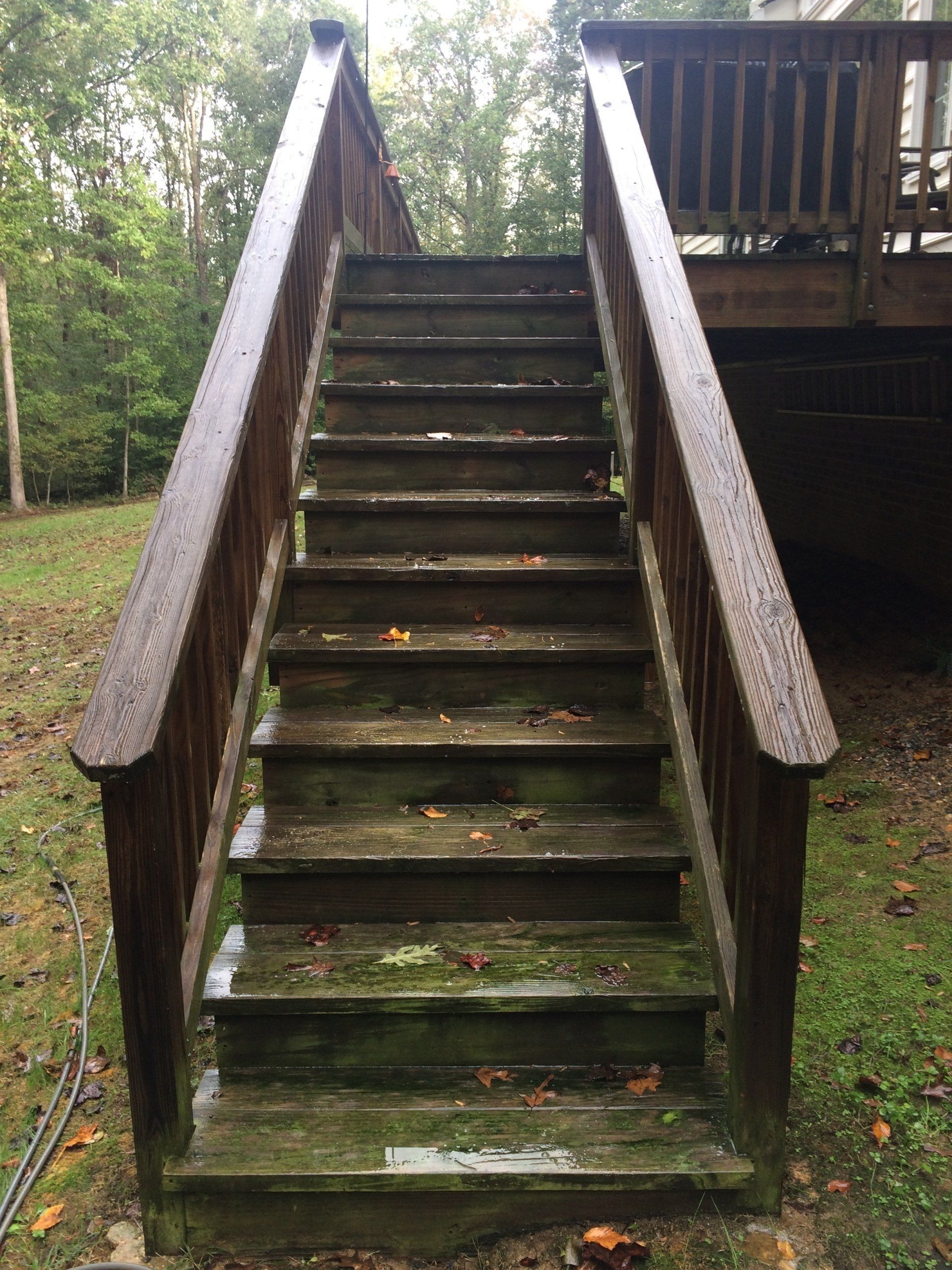 old wood stairs