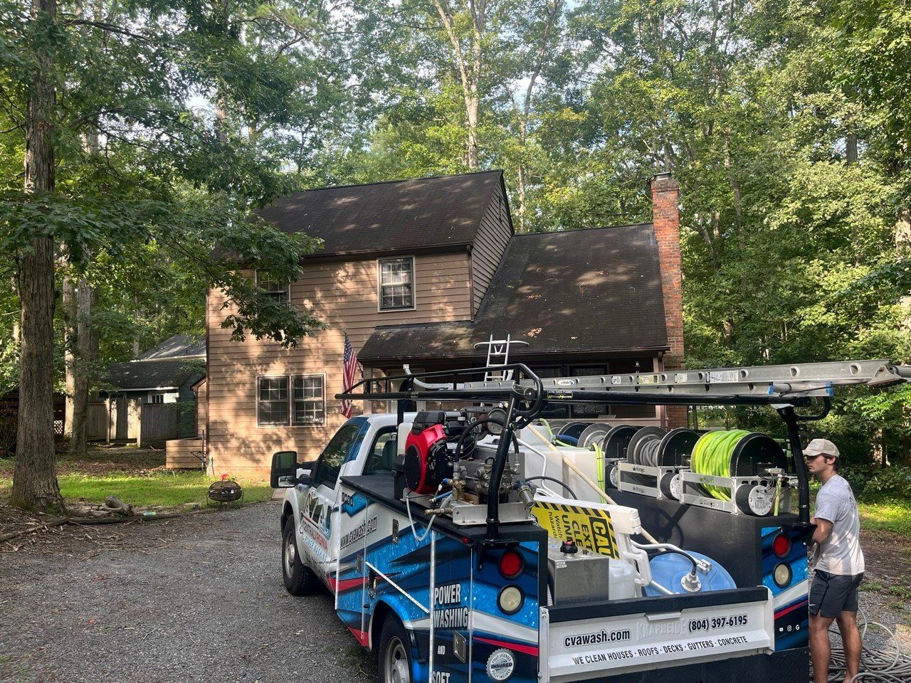 Before Cleaning Roof | Glen Allen, VA | Central Virginia Power Washing