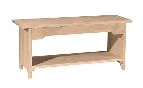 New White Bench with Storage — Rockville, MD — Zadia Furniture