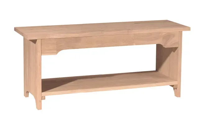 Wooden Bench with Storage — Rockville, MD — Zadia Furniture
