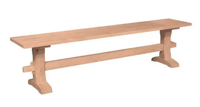 White Wooden Bench — Rockville, MD — Zadia Furniture