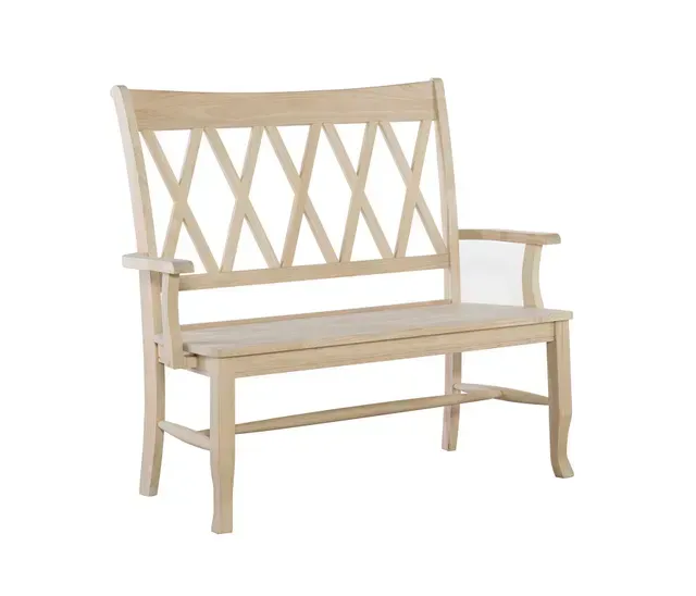 White X-Back Bench — Rockville, MD — Zadia Furniture