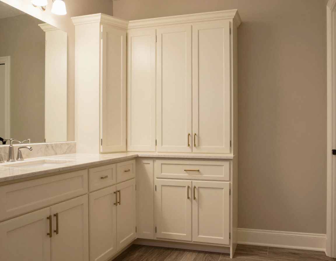 Bathroom linen cabinet and vanity combo installation DFW