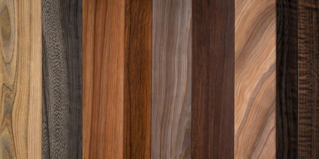 Vertical wood grain planks in various brown tones and textures arranged side by side