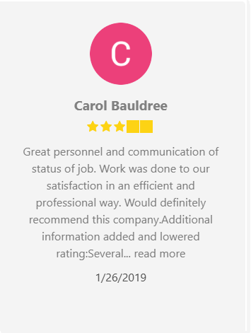 Review with a pink circle, name 