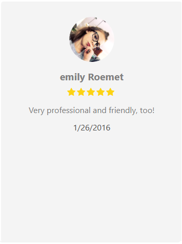 Review from Emily Roemet: five-star rating, 