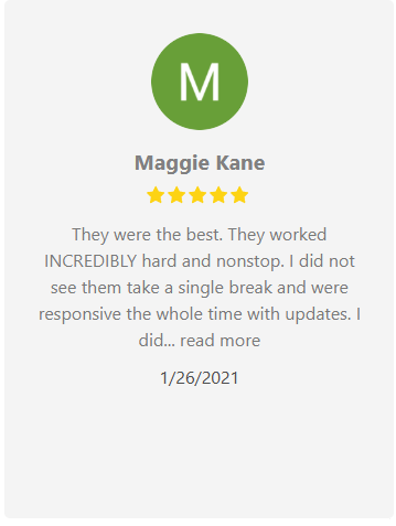 Review with a green 