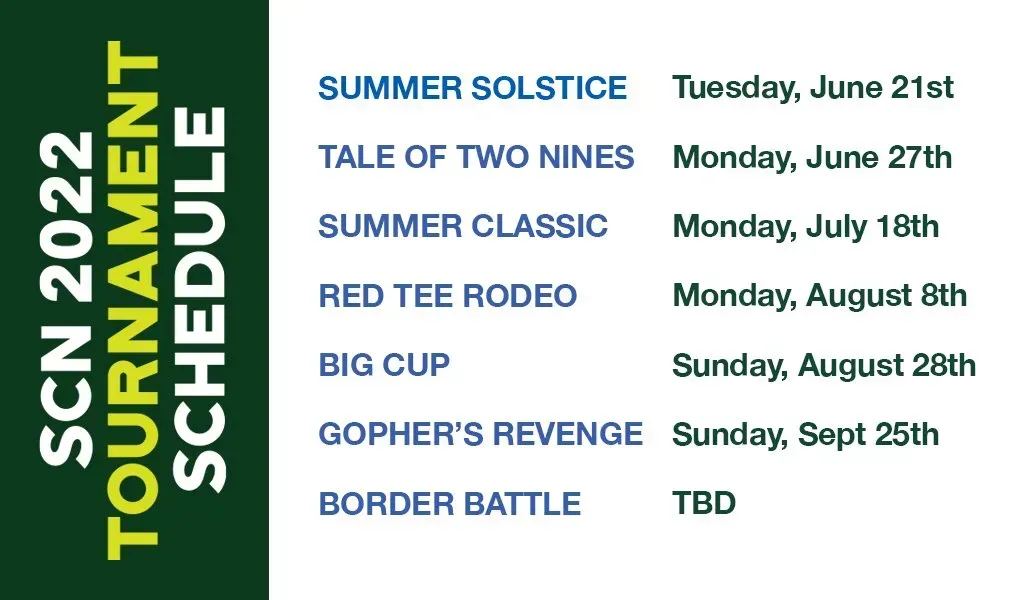 A schedule for the scn 2022 tournament is shown.