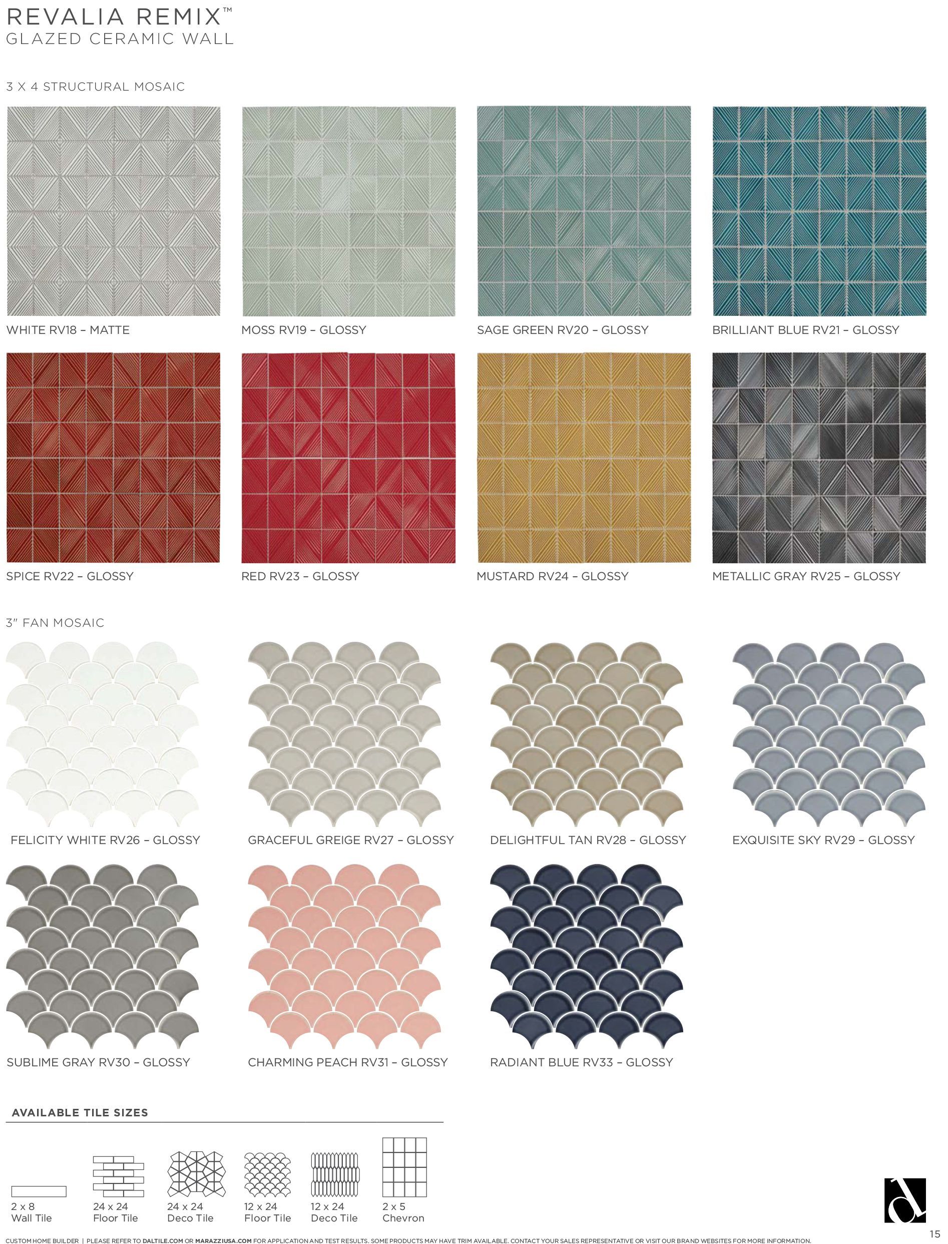 There are many different types of tiles in this picture.