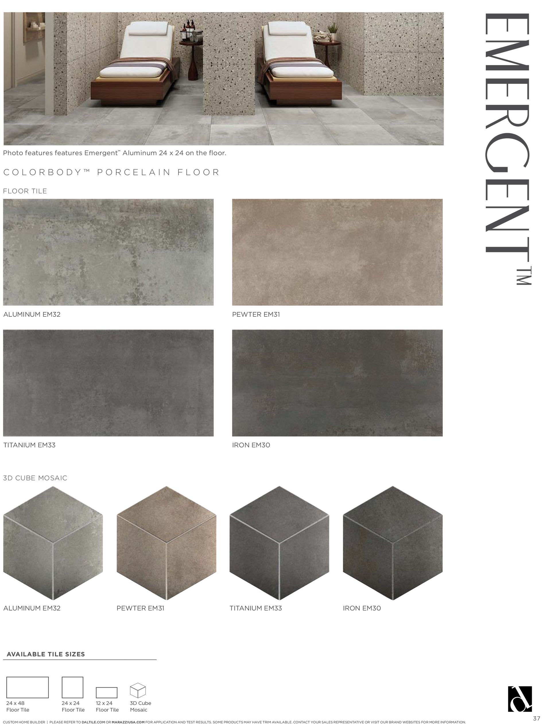 A brochure for i mirgini tiles shows different types of tiles.