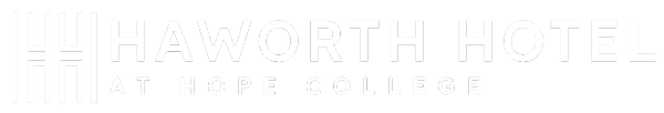 White Haworth Hotel logo on a transparent background