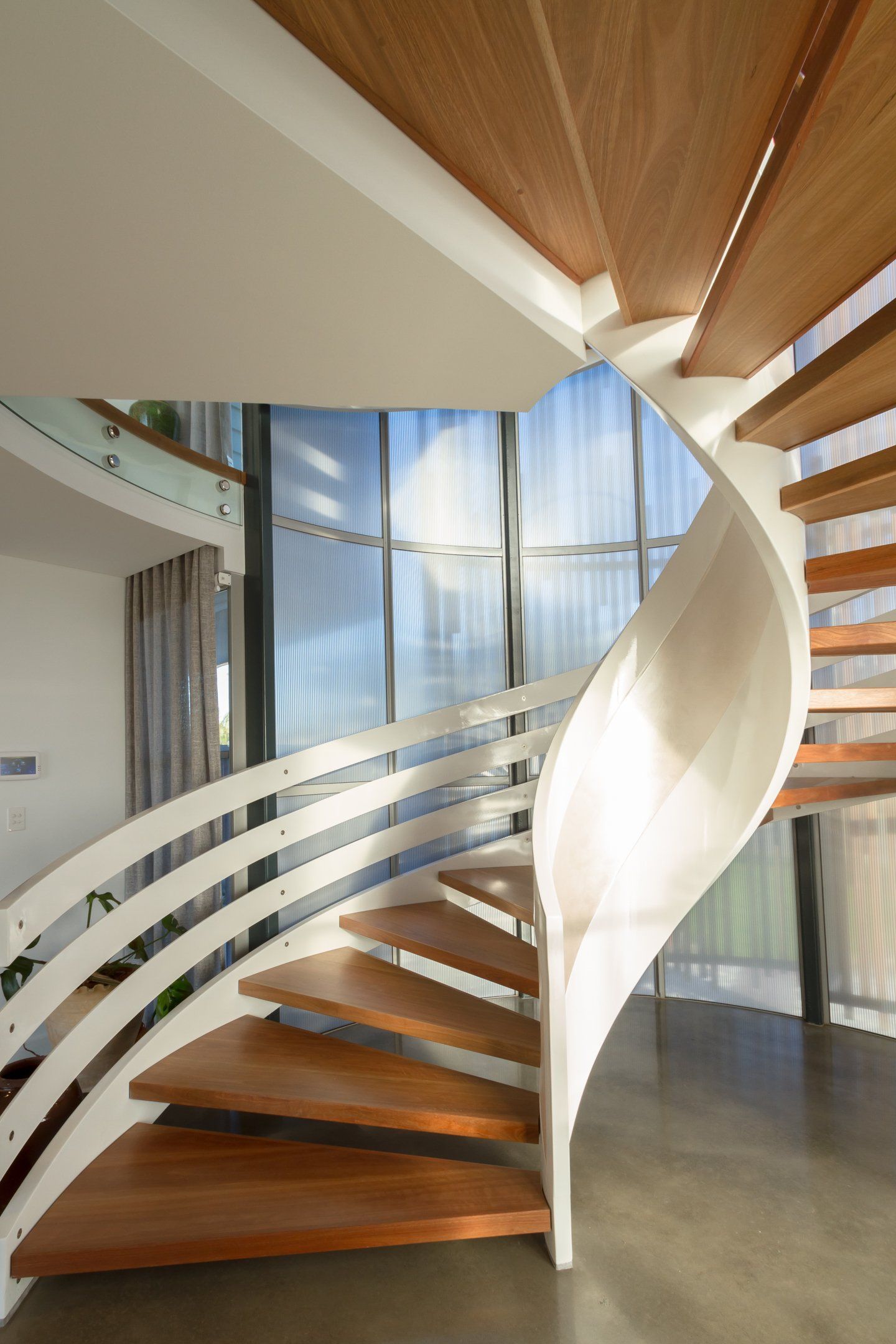 Wooden Spiral Staircase — Joinery & Cabinetry In Murwillumbah, NSW