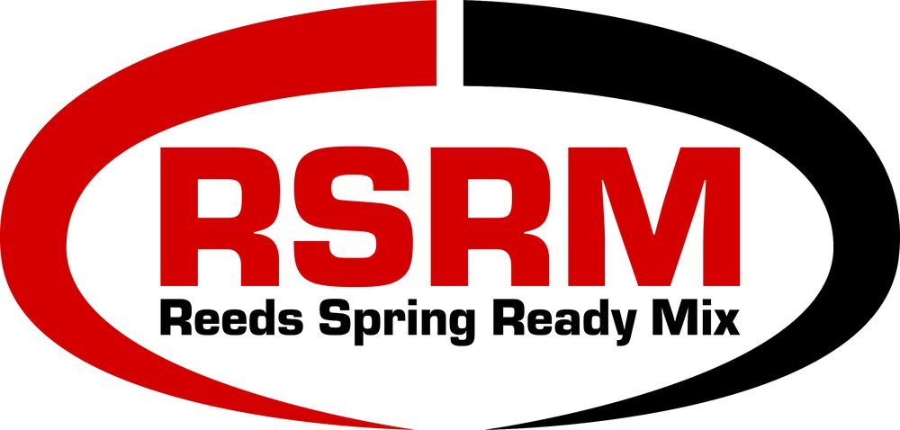 red, black, and white company logo that says