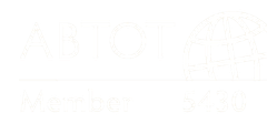 A logo for abtot member 5593 with a globe on it